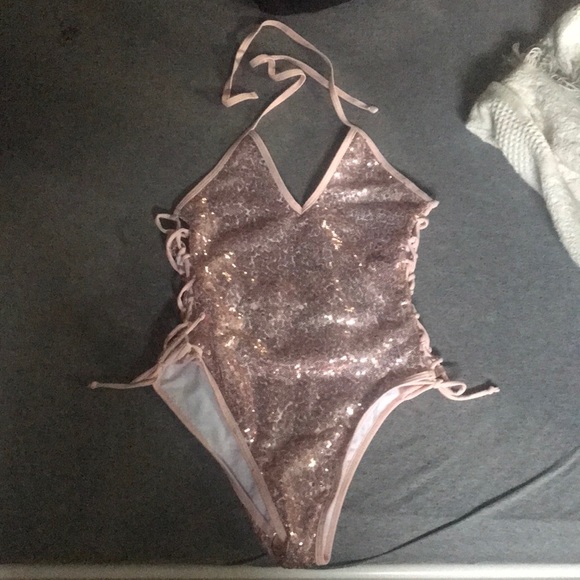 Fashion Nova Other - fashion nova pink sequin swimsuit